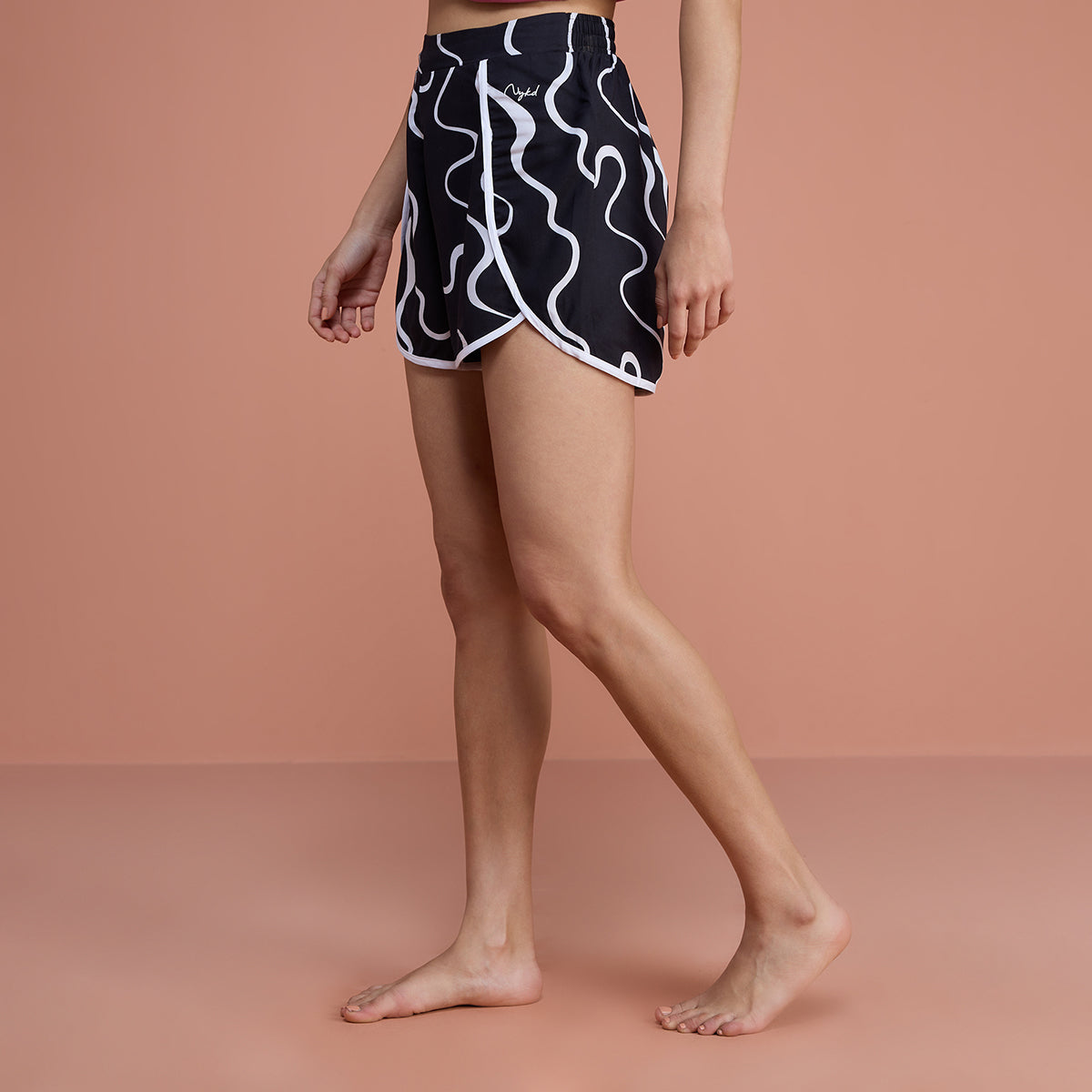 Sleep In Step Out Shorts  - NYS135 - Swiggly Black