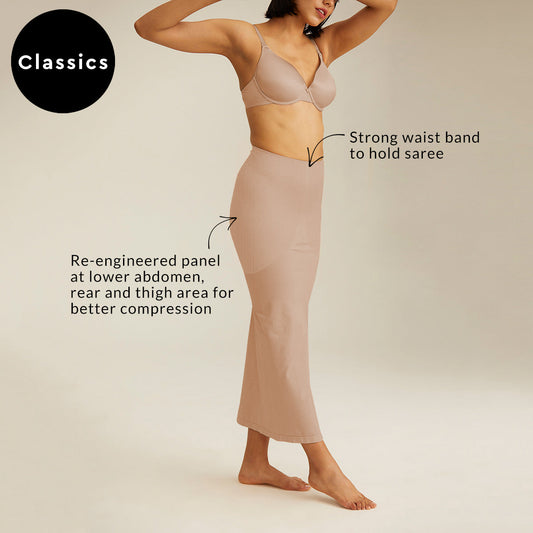 Buy Secrets By ZeroKaata Assorted Plain Saree Shapewear - Pack Of