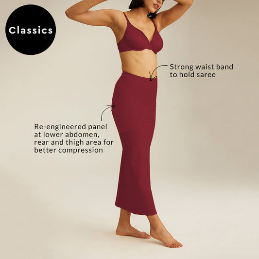 Buy Secrets By ZeroKaata Cut & Sew Saree Shapewear (Pack of 3) - Assorted  at Rs.1960 online