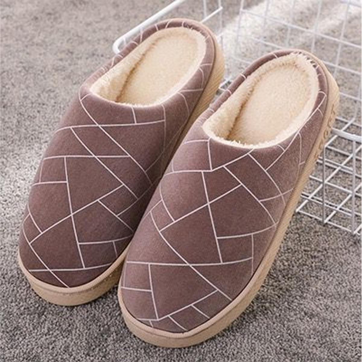 Fuzzy Slippers-NYSL08-Brown