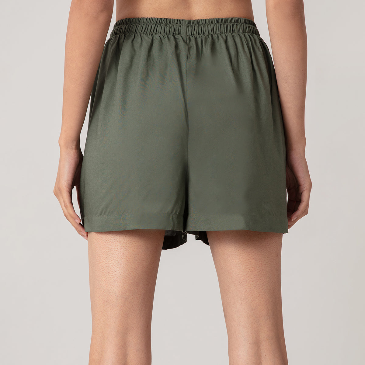 Comfy Vibes All Day Shorts  - Beetle Green NYS035